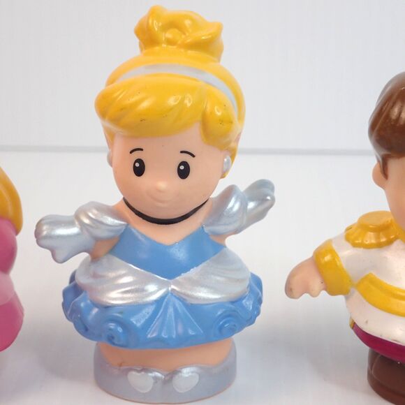 Fisher Price Little People Disney Princess Cinderella Aurora Prince Charming Lot - Picture 10 of 11